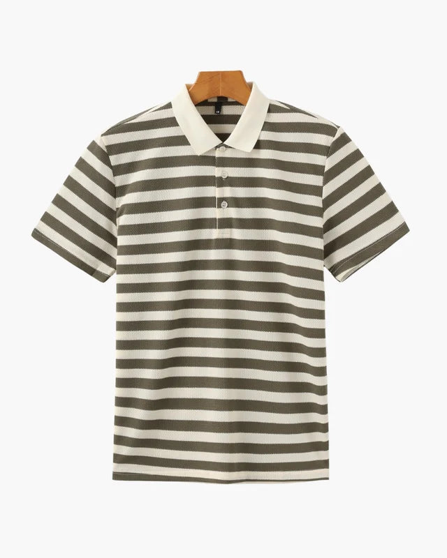 Regent Stripe Polo - Green