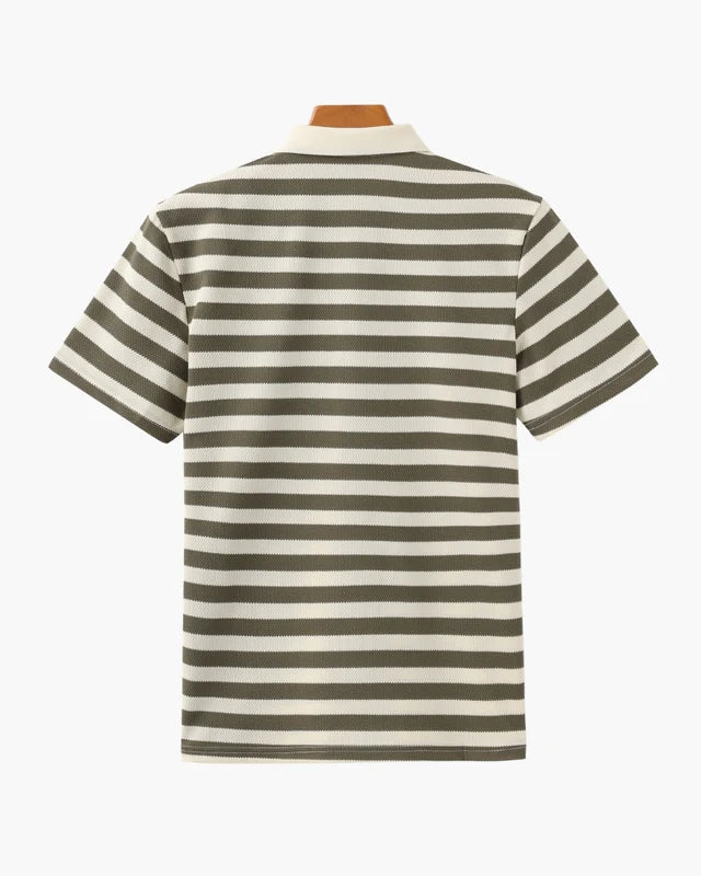Regent Stripe Polo - Green