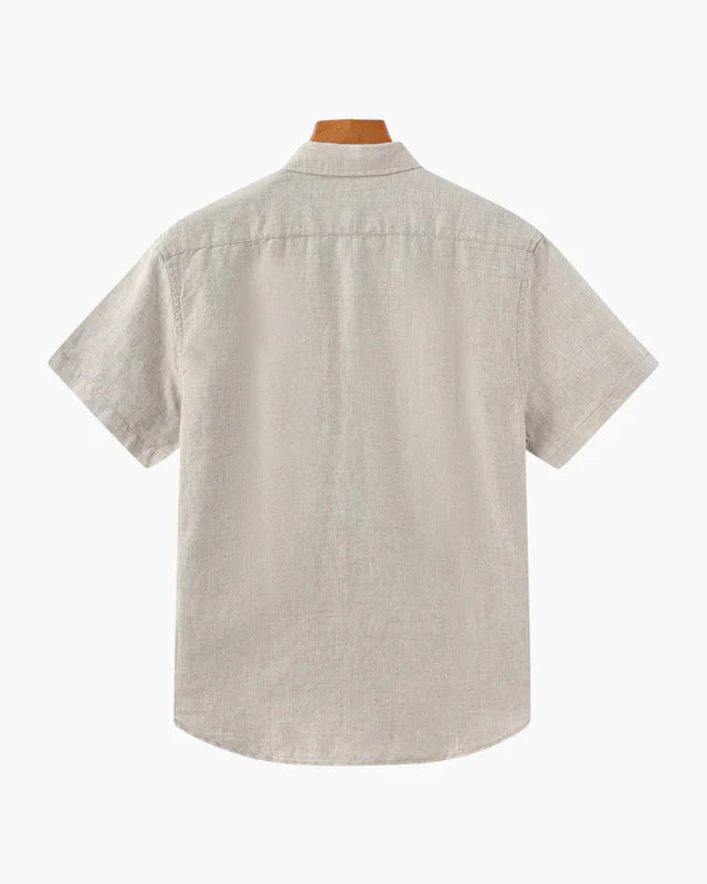 Breeze Linen Short Sleeve Shirt - Beige
