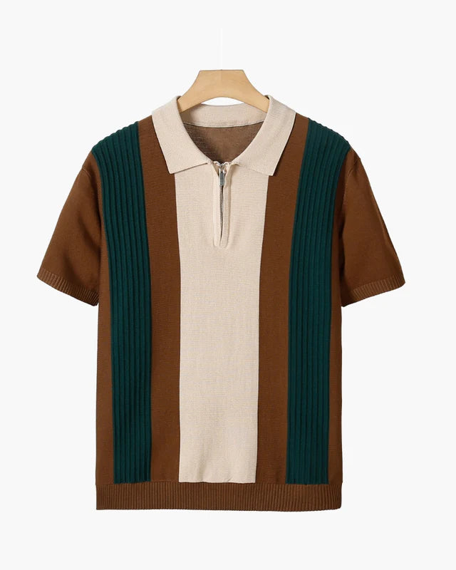 Tivoli Half-Zip Polo - Brown