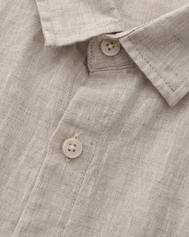Breeze Linen Short Sleeve Shirt - Beige