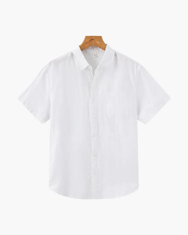 Breeze Linen Short Sleeve Shirt - White