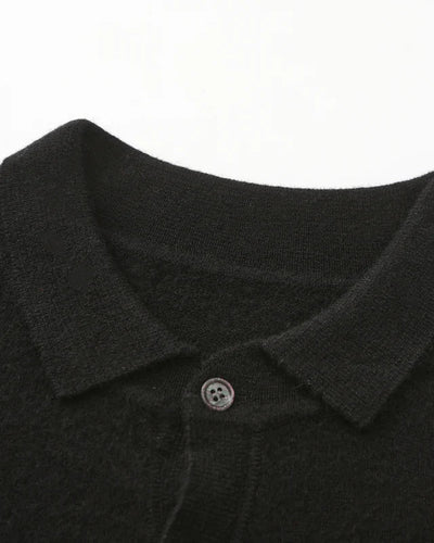 Cashmere Polo Sweater - Black