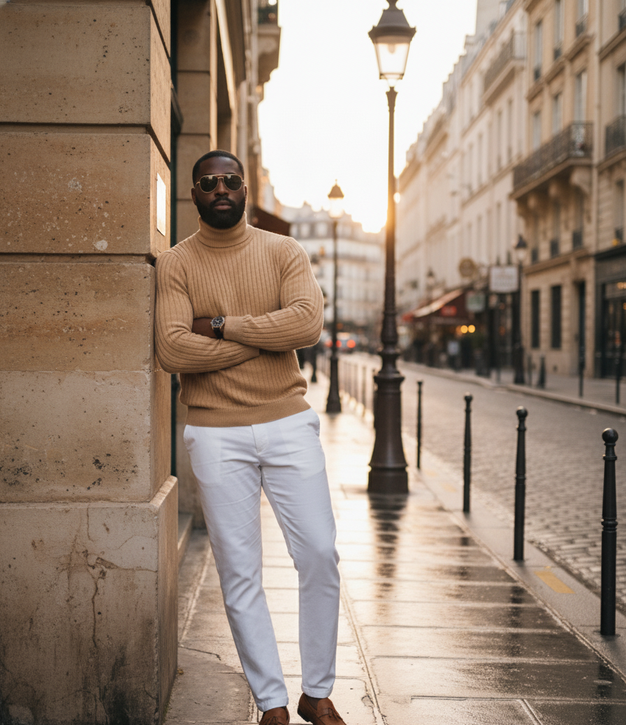 Urban Knit Turtleneck – Beige