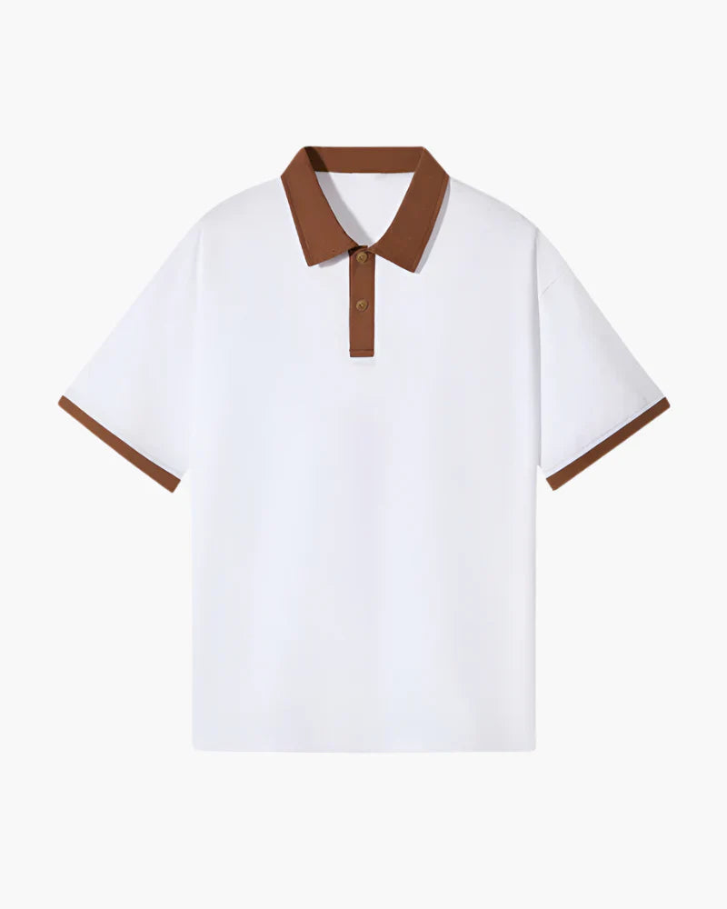 Classic Contrast Polo – Brown