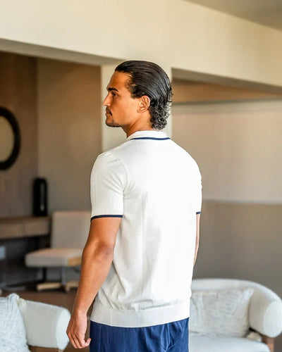 Riviera Knit Polo - White