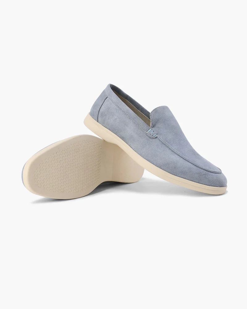 Suede Comfort Loafers – Fog Blue