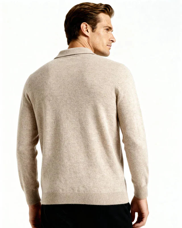 Cashmere Polo Sweater - Beige