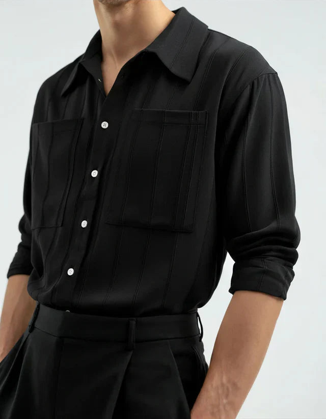 Riviera Textured Shirt - Black
