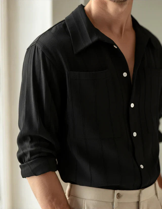Riviera Textured Shirt - Black