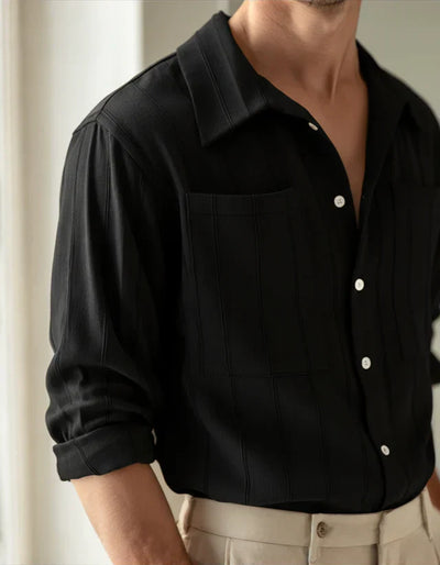 Riviera Textured Shirt - Black