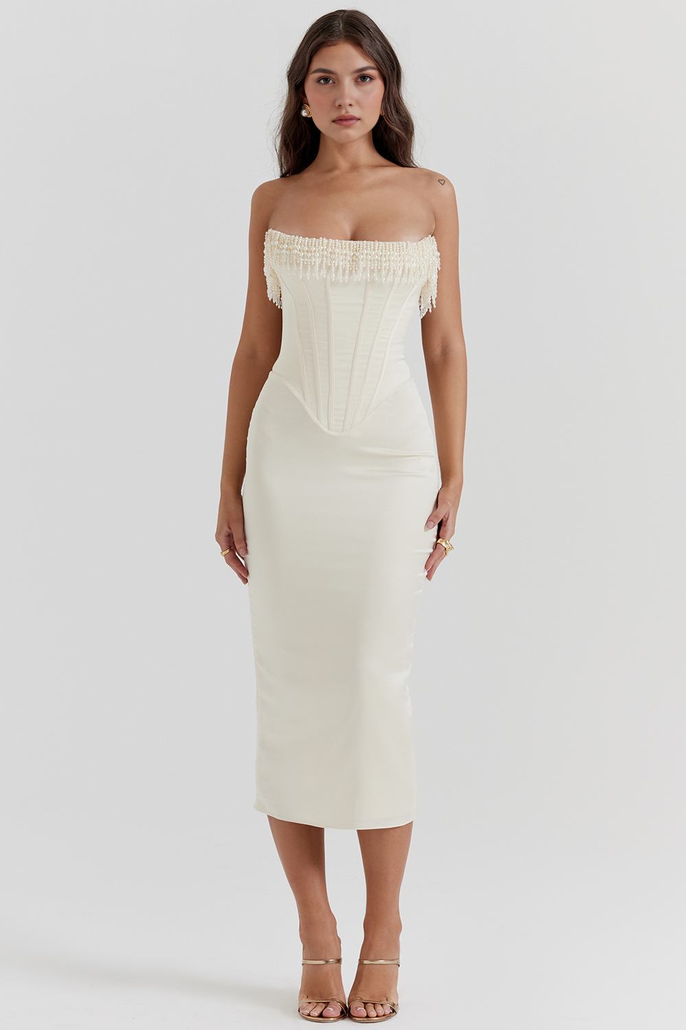 Clarisse White Corset Dress