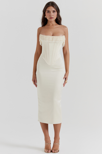 Clarisse White Corset Dress