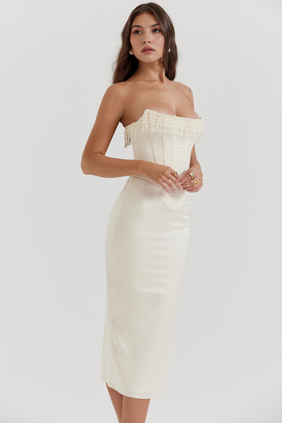 Clarisse White Corset Dress