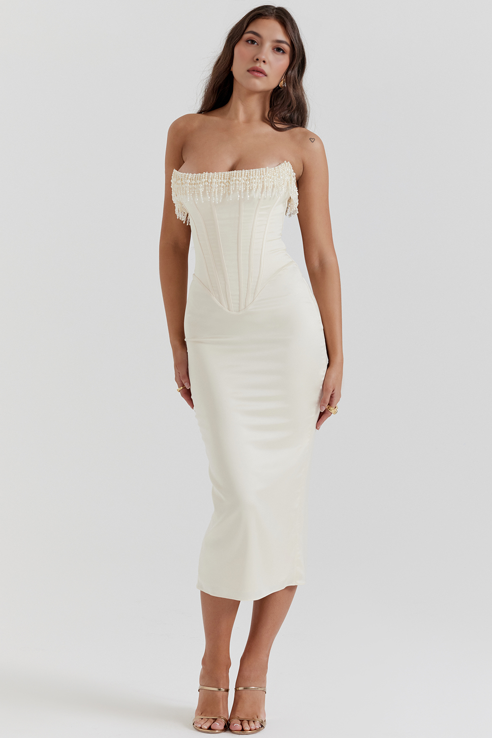 Clarisse White Corset Dress