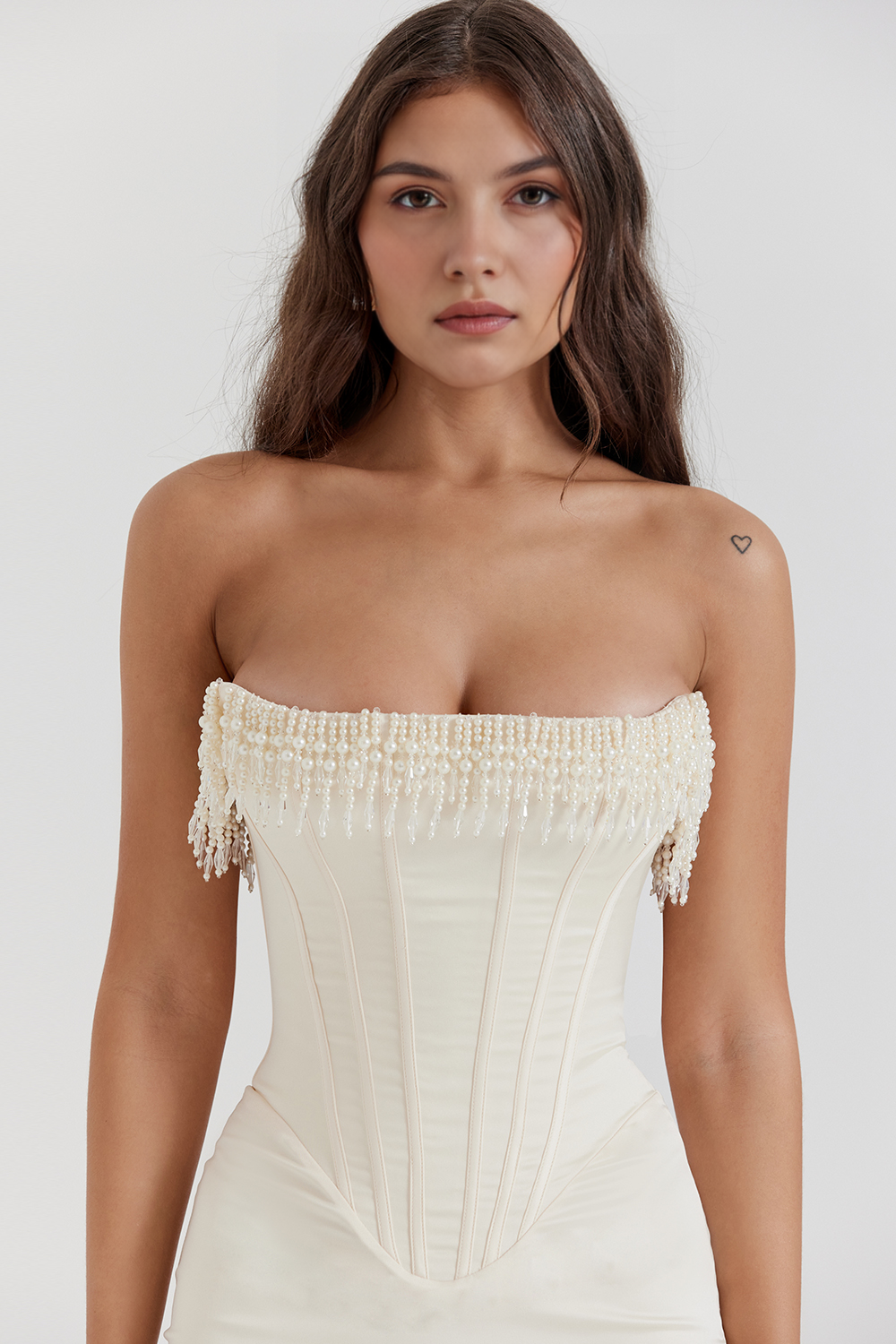 Clarisse White Corset Dress