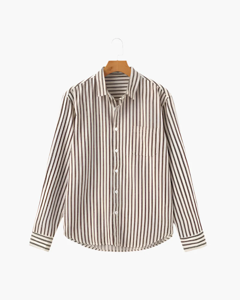 Striped Classic Shirt – Brown