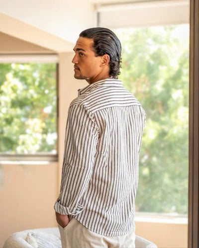 Striped Classic Shirt – Brown