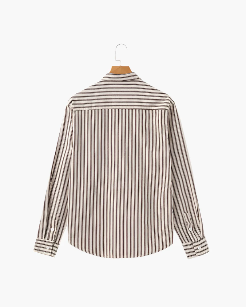Striped Classic Shirt – Brown