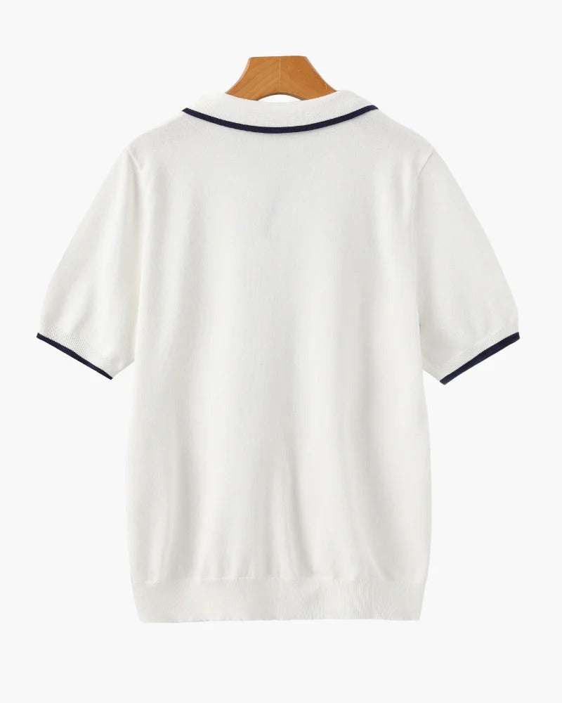 Riviera Knit Polo - White