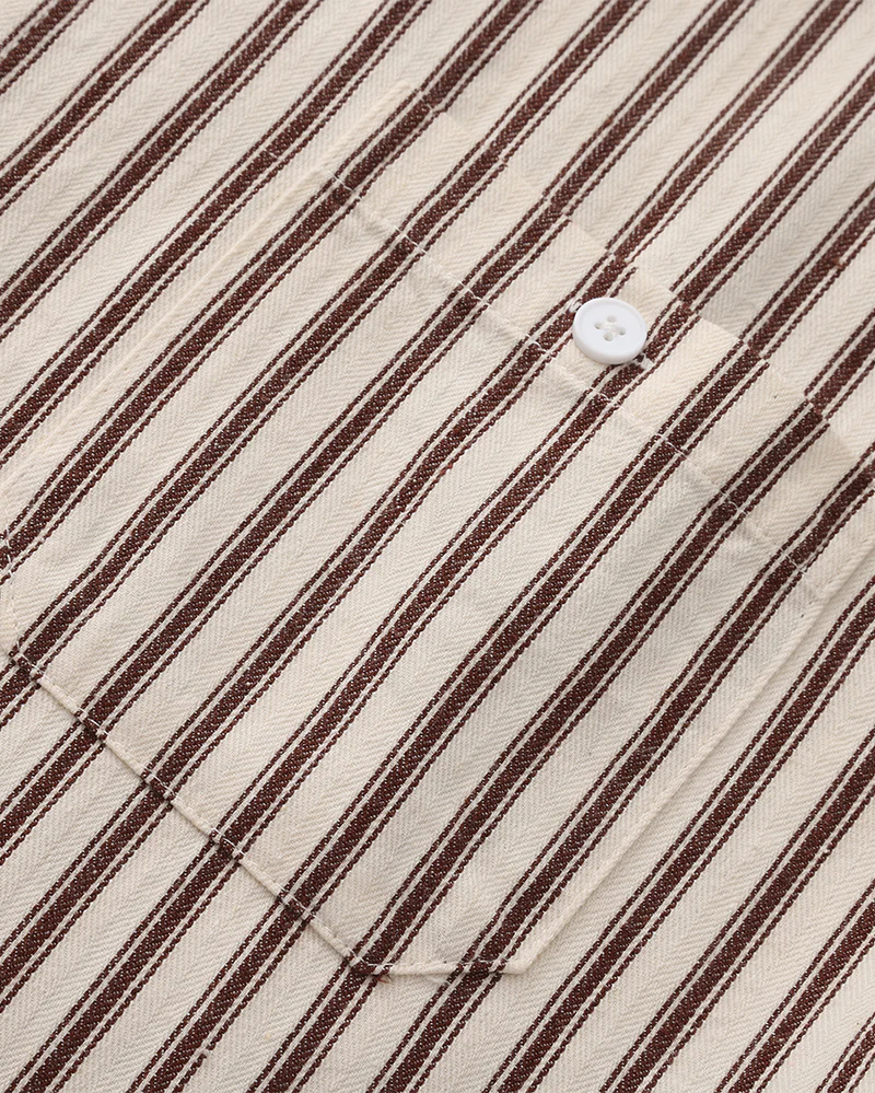 Striped Classic Shirt – Brown
