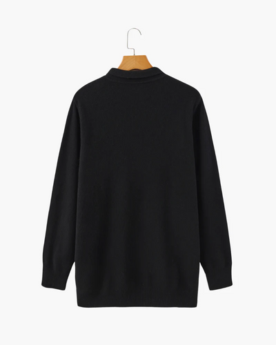 Cashmere Polo Sweater - Black