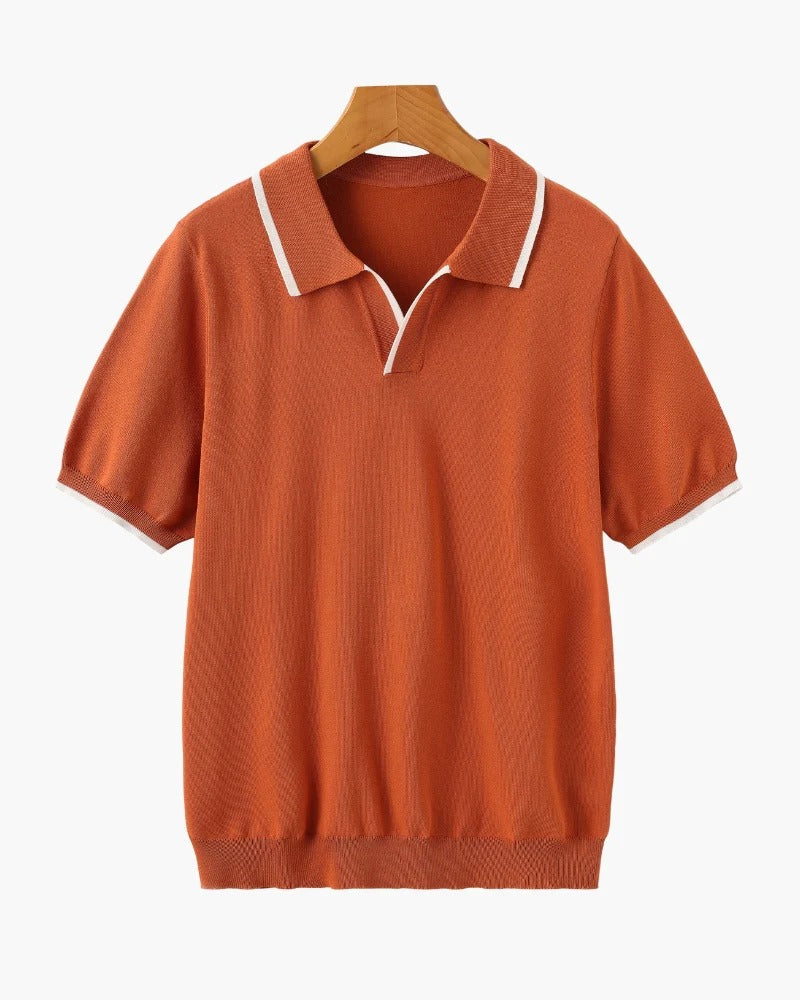Riviera Knit Polo - Orange