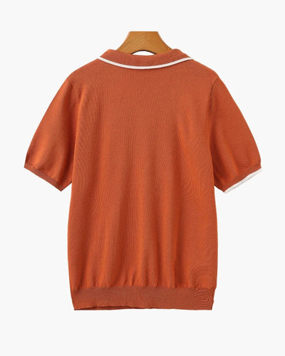 Riviera Knit Polo - Orange