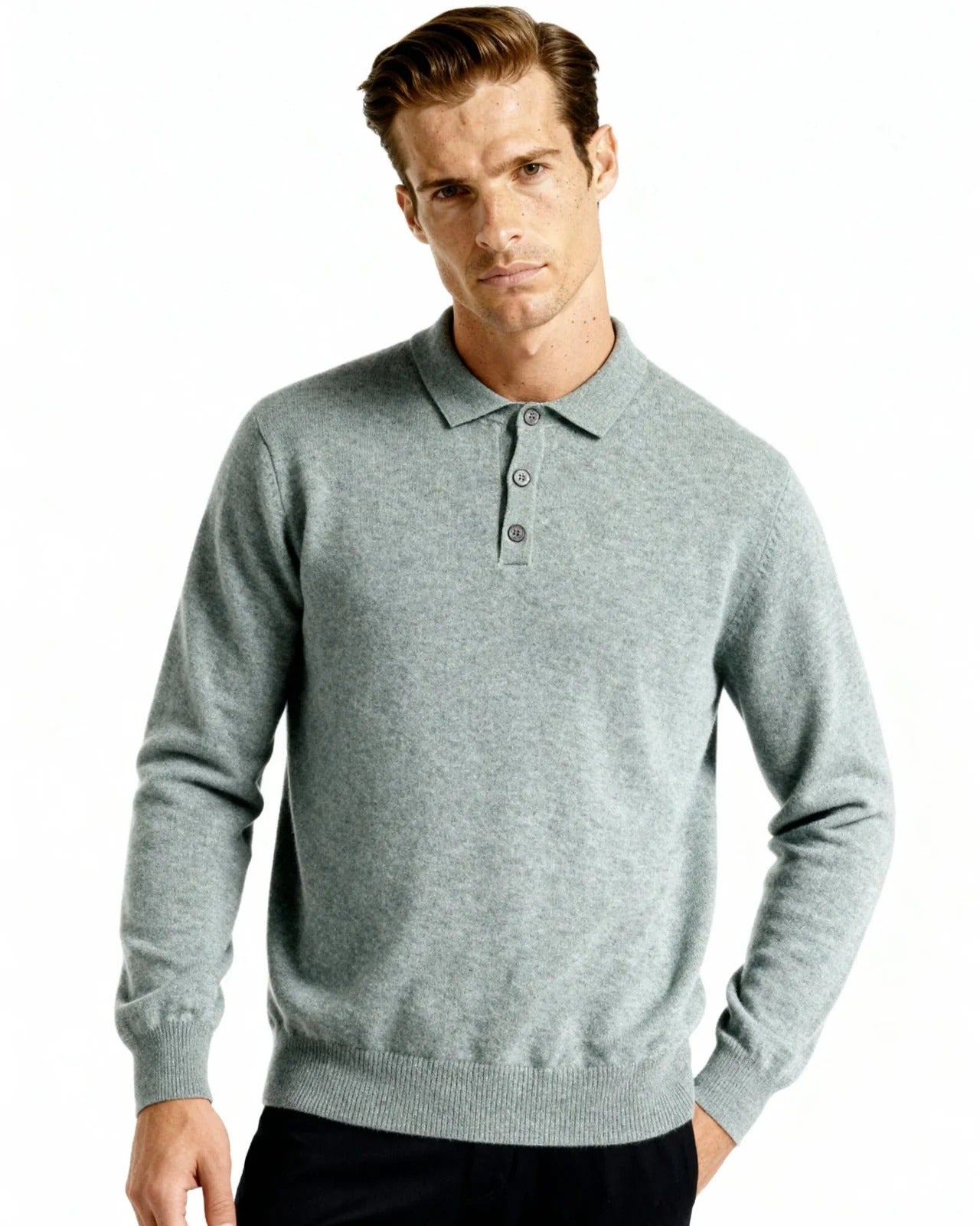 Cashmere Polo Sweater - Green