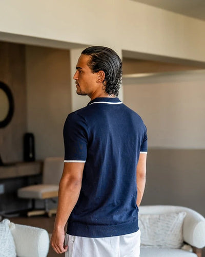 Riviera Knit Polo - Navy