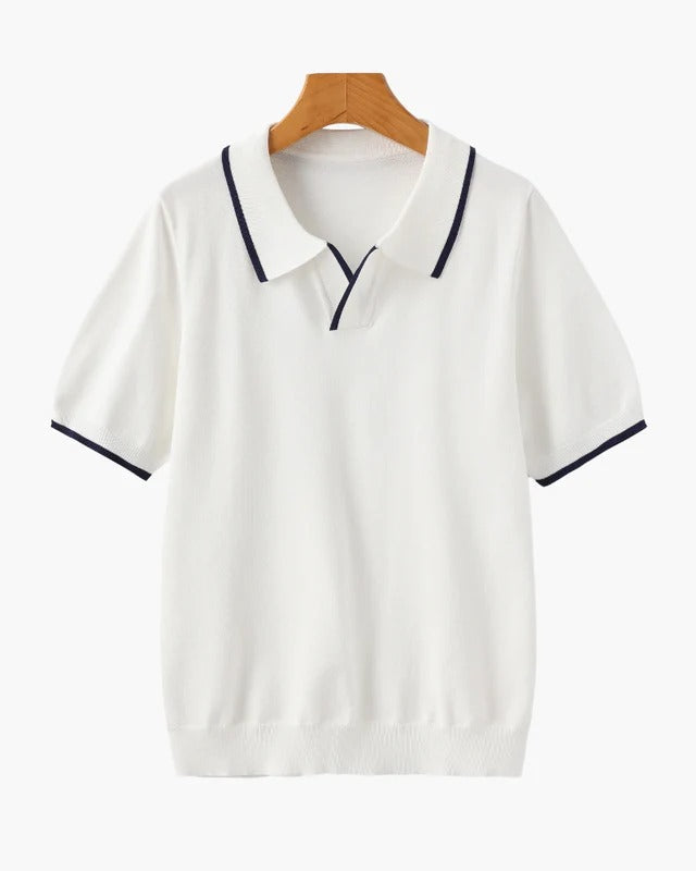 Riviera Knit Polo - White