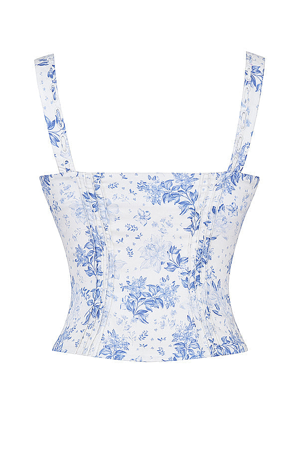 Lila Floral Corset - Blue