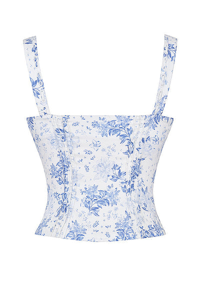 Lila Floral Corset - Blue